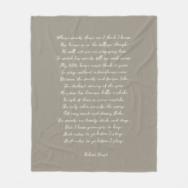Manta Polar Canción de poema personalizado marrón claro Letra 