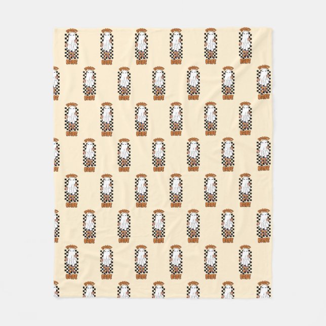 Manta Polar "Canción espeluznante" Naranja fantasma de Hallowe (Anverso)