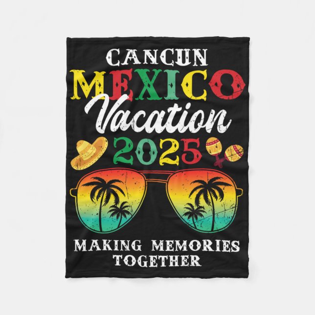 Manta Polar Cancun Mexico Vacation 2025 Trip Beach Matching Fa (Anverso)