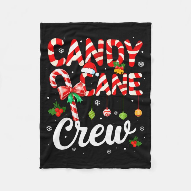 Manta Polar Candy Cane Crew Funny Christmas Holiday Family Men (Anverso)