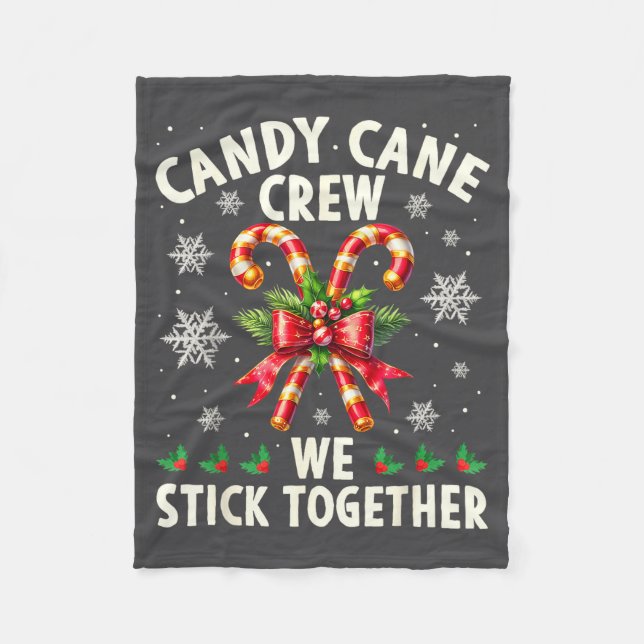 Manta Polar Candy Cane Crew We Stick Together Christmas Costum (Anverso)