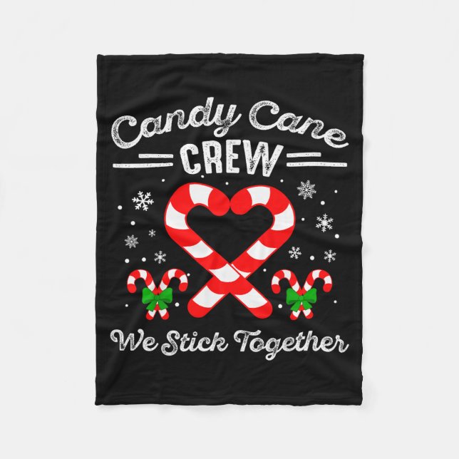 Manta Polar Candy Cane Heart Crew We Stick Together Matching P (Anverso)