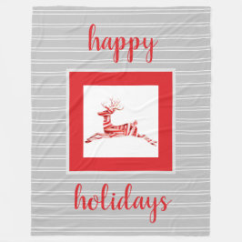 Manta Polar Candy Cane Reindeer, festividad