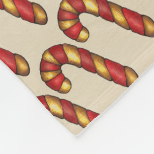 Manta Polar Candy Cane Twist Navidades Cookie Holiday Baking