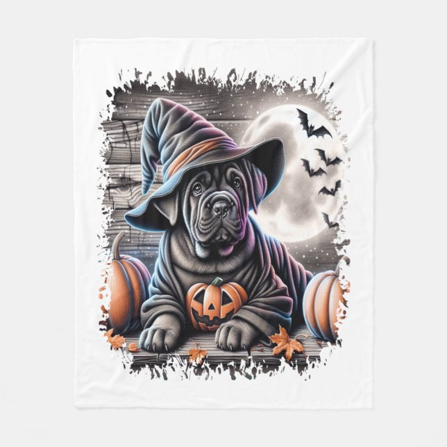 Manta Polar Cane Corso Dog Halloween (Anverso)