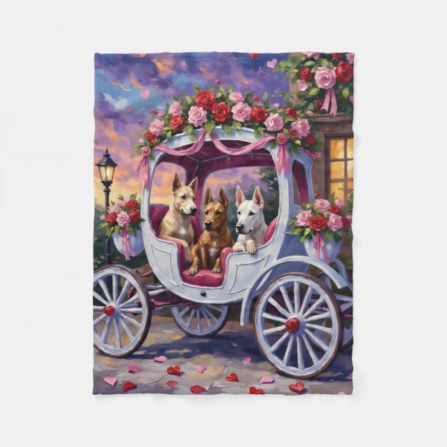 Manta Polar cane corso Dog Valentine's Day (Anverso)