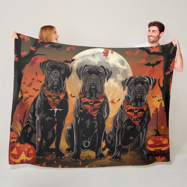 Manta Polar Cane Corso Halloween Espeluznante (In situ)