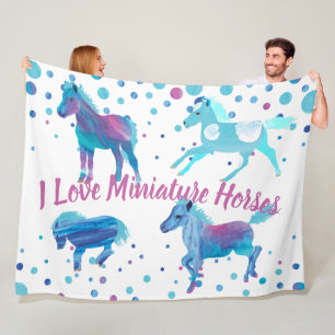 Manta Polar Cañeta Pony Personalizada de Cute Blue Aqua