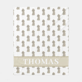 Manta Polar Caniche Personalizado (Gris Plateado) 