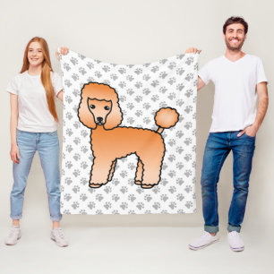 Manta Polar Caniche Toy Albaricoque Perro De Dibujos Animados 