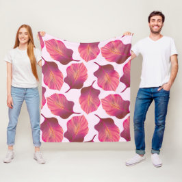 Manta Polar Canna Tropicanna sale de rosa