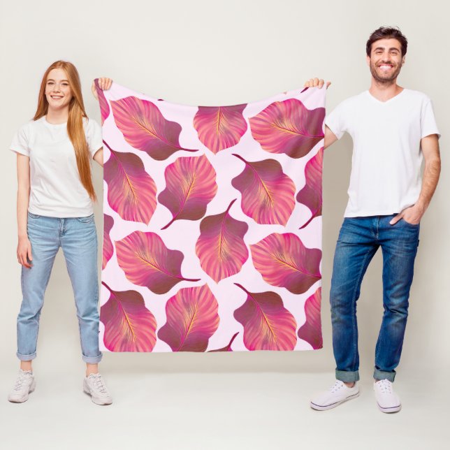 Manta Polar Canna Tropicanna sale de rosa (In situ)