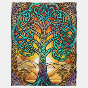 Manta Polar Cañón de la Fleece Sunset Fleece Tree Celtic Knot