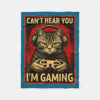Manta Polar Can't Hear You I'm Gaming Funny Gamer Cat Playing 