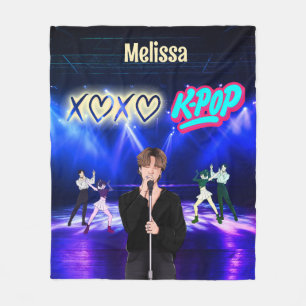 Manta Polar Cantante K-Pop en Stage Xo ama al Personalizado de