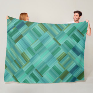 Manta Polar Canto Aqua Green and Blue Blocks