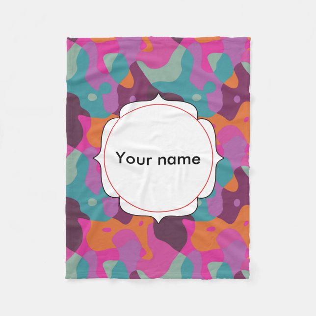 Manta Polar Caos en los colores retro (Anverso)