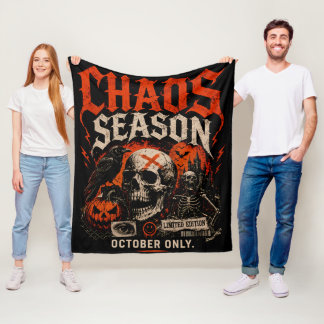 Manta Polar Caos gótico intenso temporada cráneo Halloween