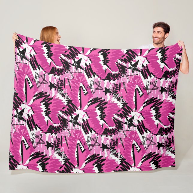 Manta Polar Caos rosado caliente - Tropical rosa brillante (In situ)