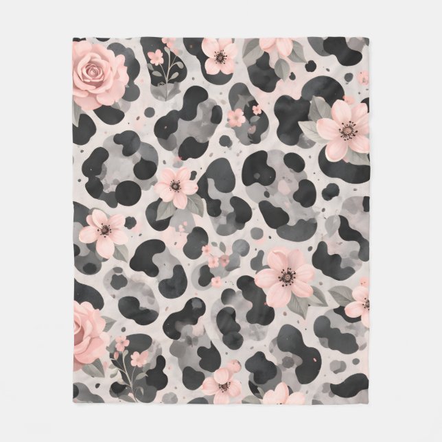 Manta Polar Caparazón Floral (Anverso)
