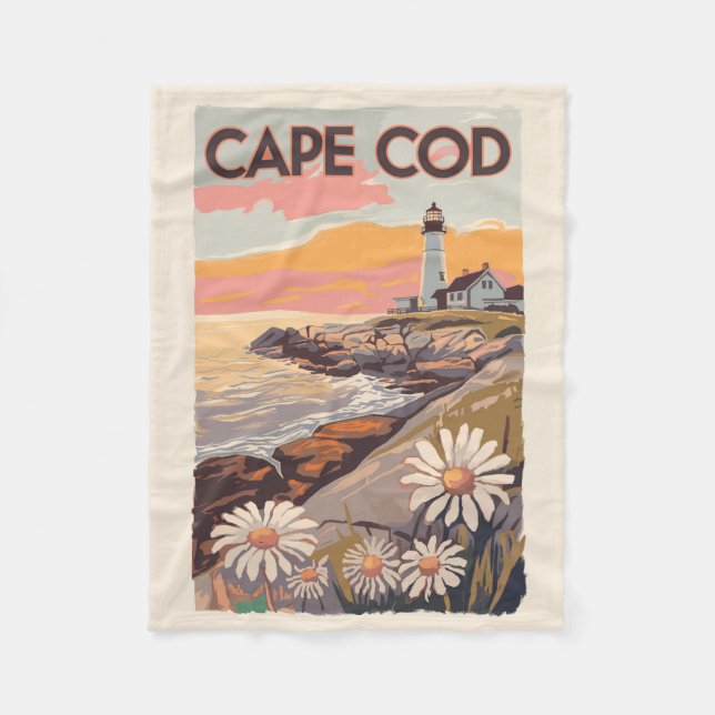 Manta Polar Cape Cod Massachusetts Painterly Travel Art Retro (Anverso)