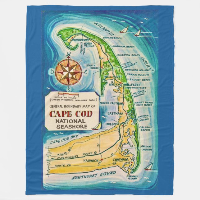 Manta Polar Cape Cod National Seashore Throw Blanket (Anverso)