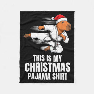 Manta Polar Capibara Divertido Karate Taekwondo Judo Navidad