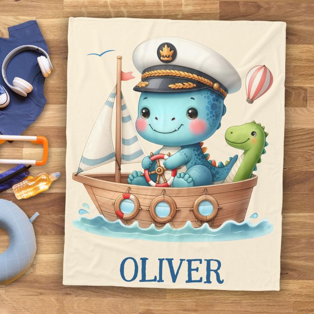 Manta Polar Capitán Cute Trex Sailboat (Subido por el creador)