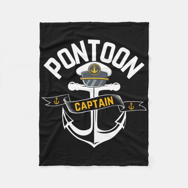Manta Polar Capitán de pontón de época Funny Bote Pontoon (Anverso)
