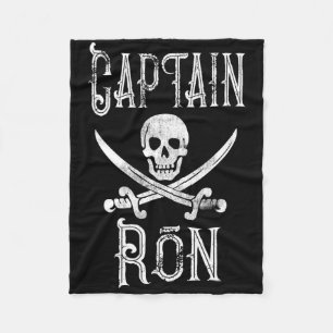 Manta Polar Capitán Ron Personalizado Vintage Pirata Barco 