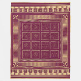 Manta Polar Capitoline Bloom: Etrusco-Roman Fleece Blanket