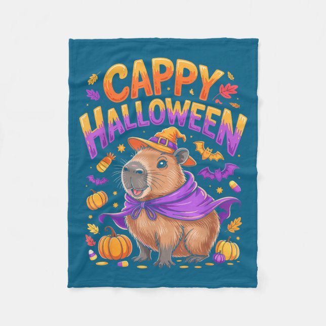 Manta Polar Cappy Halloween Capybara Witch  (Anverso)
