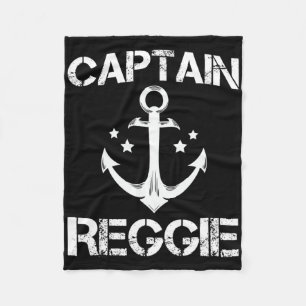 Manta Polar Captain Reggie Funny Birthday Personalizado Nombre