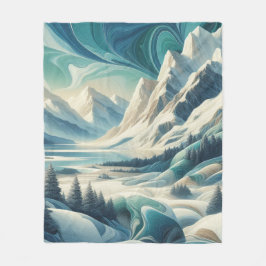 Manta Polar Capturar escena Art Winter y cristales de nieve y 