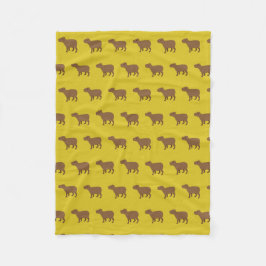Manta Polar capybara amarillo