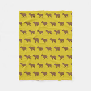 Manta Polar capybara amarillo