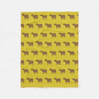 Manta Polar capybara amarillo