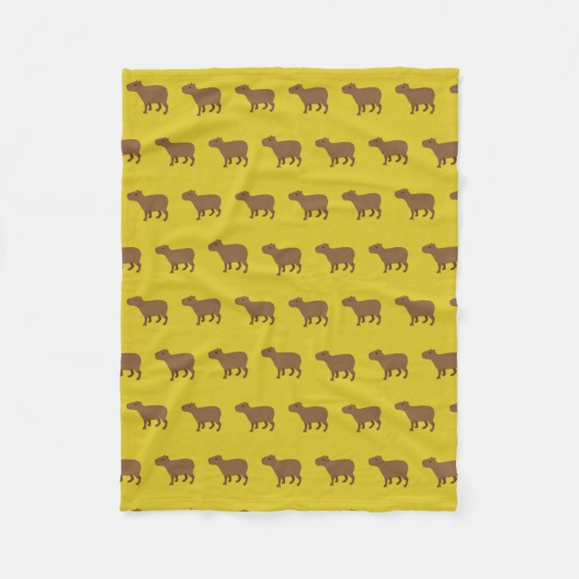 Manta Polar capybara amarillo (Anverso)