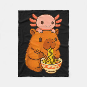 Manta Polar Capybara Anime Ramen Axolotl Divertido Gráfico Kaw
