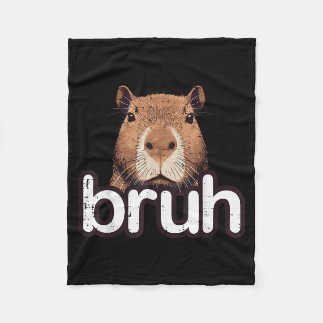 Manta Polar Capybara Bruh Funny Capy Meme Rodent Men Boys Kids (Anverso)