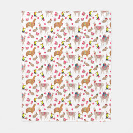 Manta Polar Capybara Capibara De Llama Acogedora Ilustrada