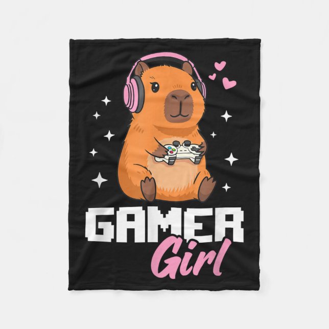 Manta Polar Capybara Gamer Girl Gaming  (Anverso)