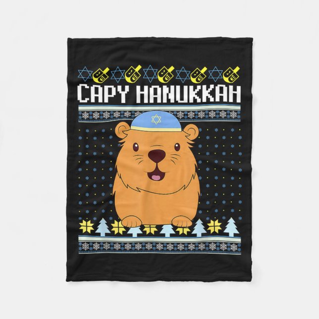 Manta Polar Capybara Hanukkah Capy Hanukkah Chanukah Jewish Ki (Anverso)