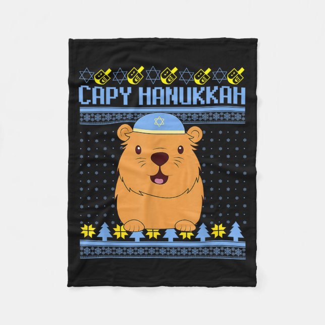 Manta Polar Capybara Hanukkah Capy Hanukkah Chanukah Jewish Ki (Anverso)