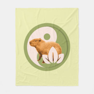 Manta Polar Capybara Zen Yin Yang Naturaleza Pacífica