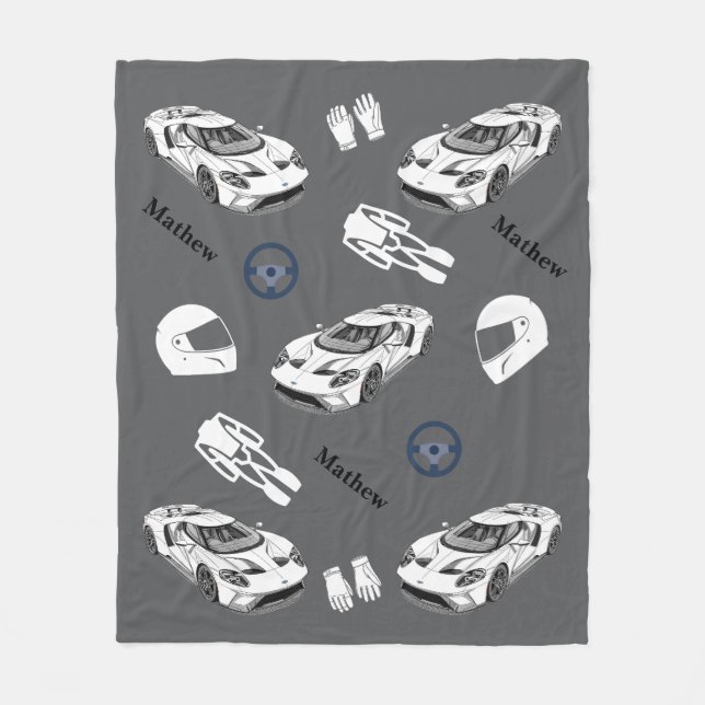 Manta Polar Car racing Fleece Blanket (Anverso)