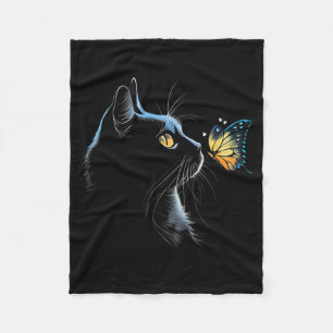 Manta Polar Cara de Gato - Con Mariposa