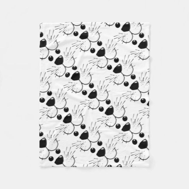 Manta Polar Cara de gato gitano sonriente (Anverso)