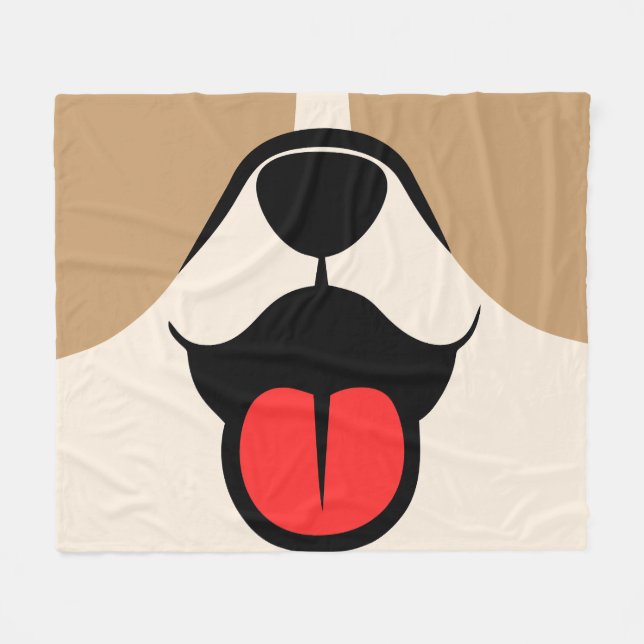 Manta Polar Cara de perro (Frente (Horizontal))