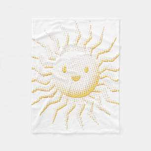 Manta Polar Cara de sol sonriente Personalizado